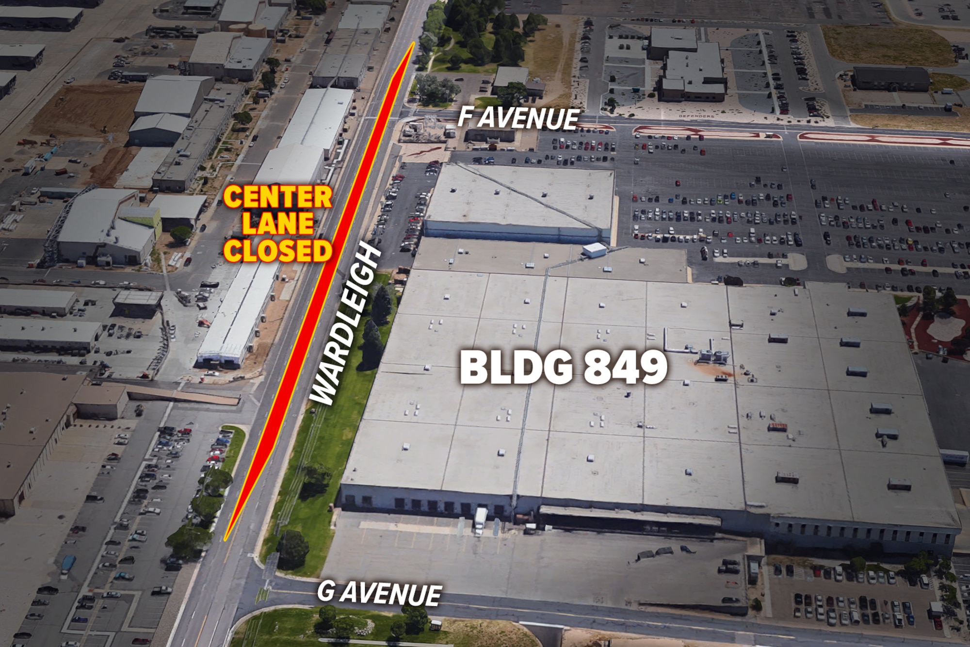 A red line splits the middle of Wardeligh on a map between G and F Avenues to indicate the sewer line project.