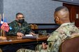 U.S. and Honduran army delegations speak during the CENTAM Working Group Meeting of Principles in Guatemala City, Guatemala, March 22, 2022. U.S. Army South Commanding General, Maj. Gen. William L. Thigpen, and Honduran army Inspector General of the Honduran Armed Forces, Gen. Omar Adalid Videa Espinal, discussed the current and future relationship between the U.S. and Honduran Armies and signed a non-binding bilateral agreement outlining the framework for coordinated activities and partnership opportunities. Delegations from the U.S., Guatemalan, El Salvadorian and Honduran armies were in attendance for the working group and discussed the upcoming CENTAM Guardian, which is a regional exercise designed to simulate regional threats and practice a combined response.