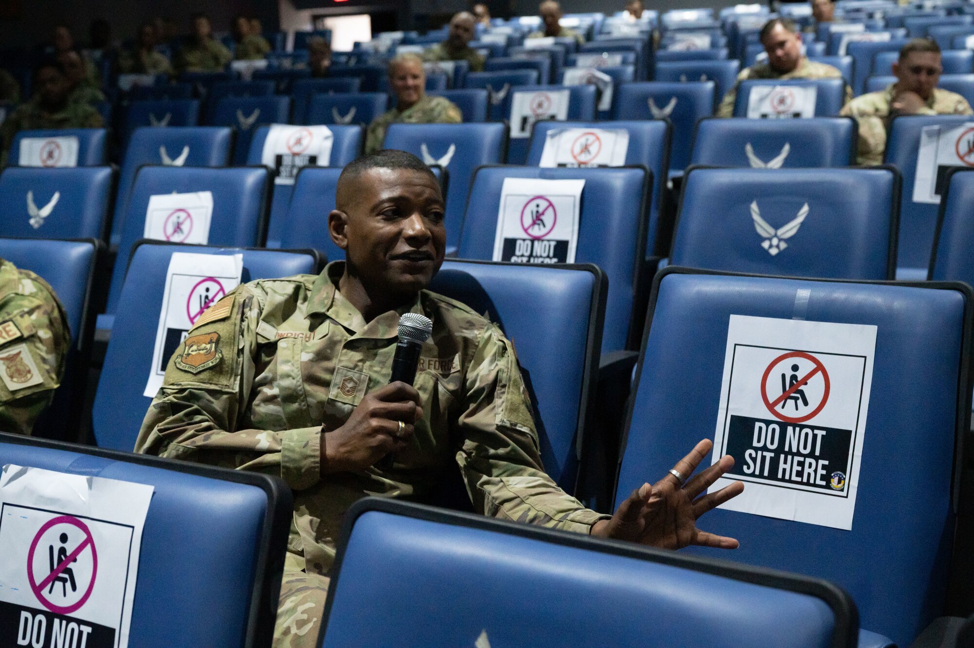 The ASAB First Sergeant Symposium is for technical sergeants and master sergeants interested in becoming or learning more about becoming a first sergeant or additional duty shirt. Additional duty shirts fill in when a first sergeant is not available or help during activities where additional people are needed. Attendees at this annual event learn public speaking, leadership skills, the article 15 process, awards process, effective bullet writing, and Red Cross notifications—notifying family members when a casualty happens.