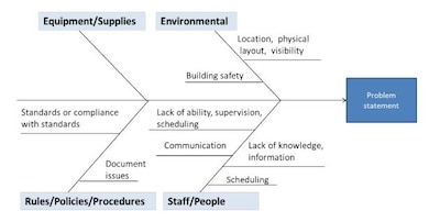 Sample of a "Fishbone Diagram"