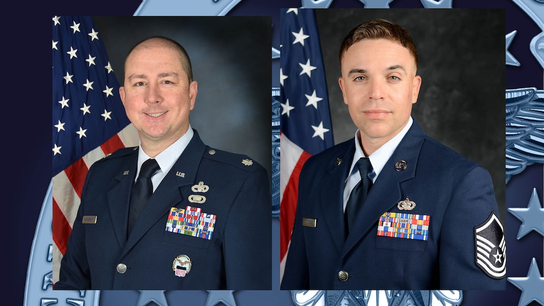 Photo of two Airmen recognized for leadership, excellence by DLA enterprise