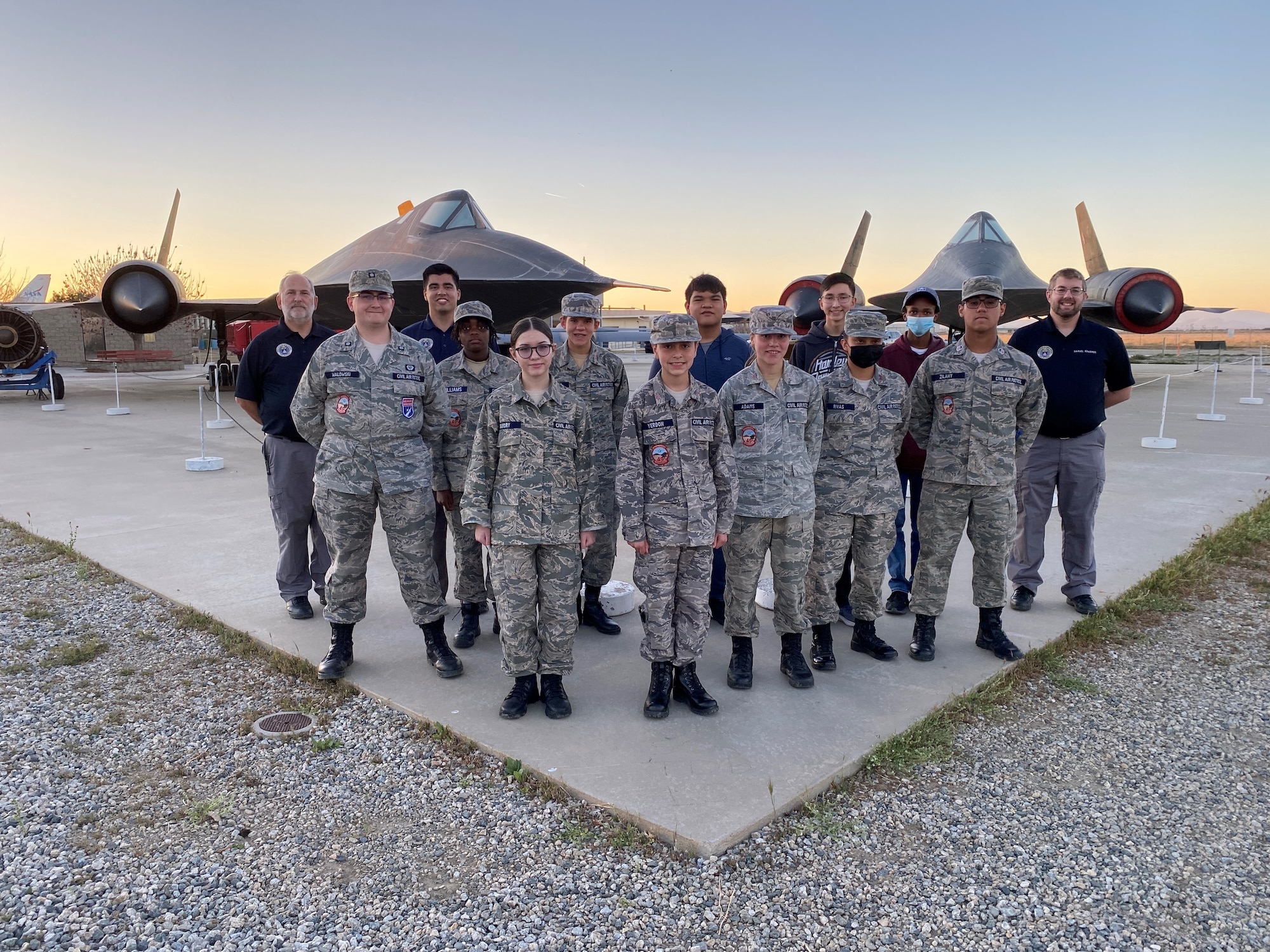 Leaders from Plant 42, Edwards Air Force Base’s 412th Test Wing and members of the Civil Air Patrol’s Pancho Barnes Composite Squadron 49 came together at Blackbird Airpark to establish a new detachment flight.