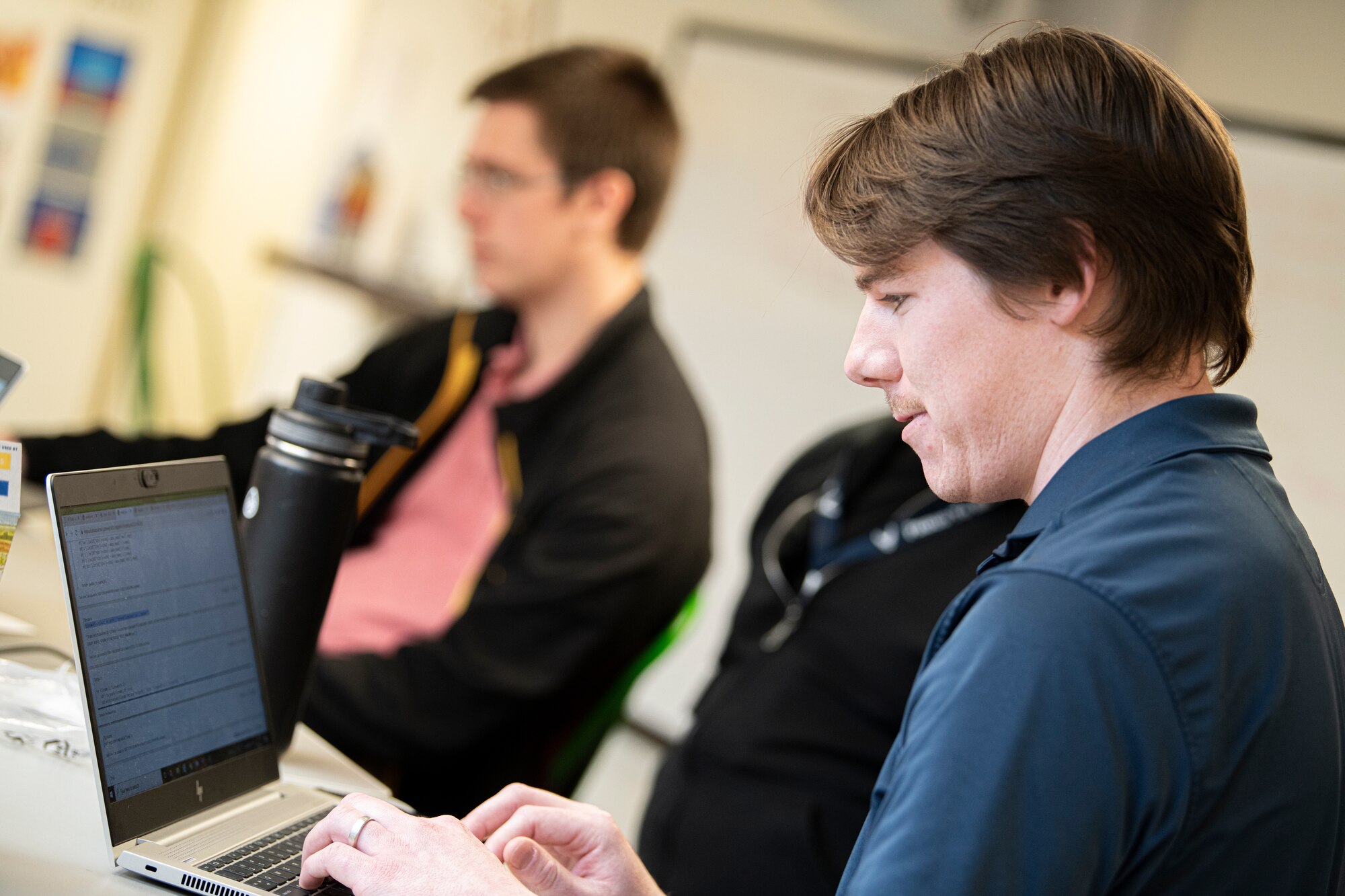 Person working on a computer