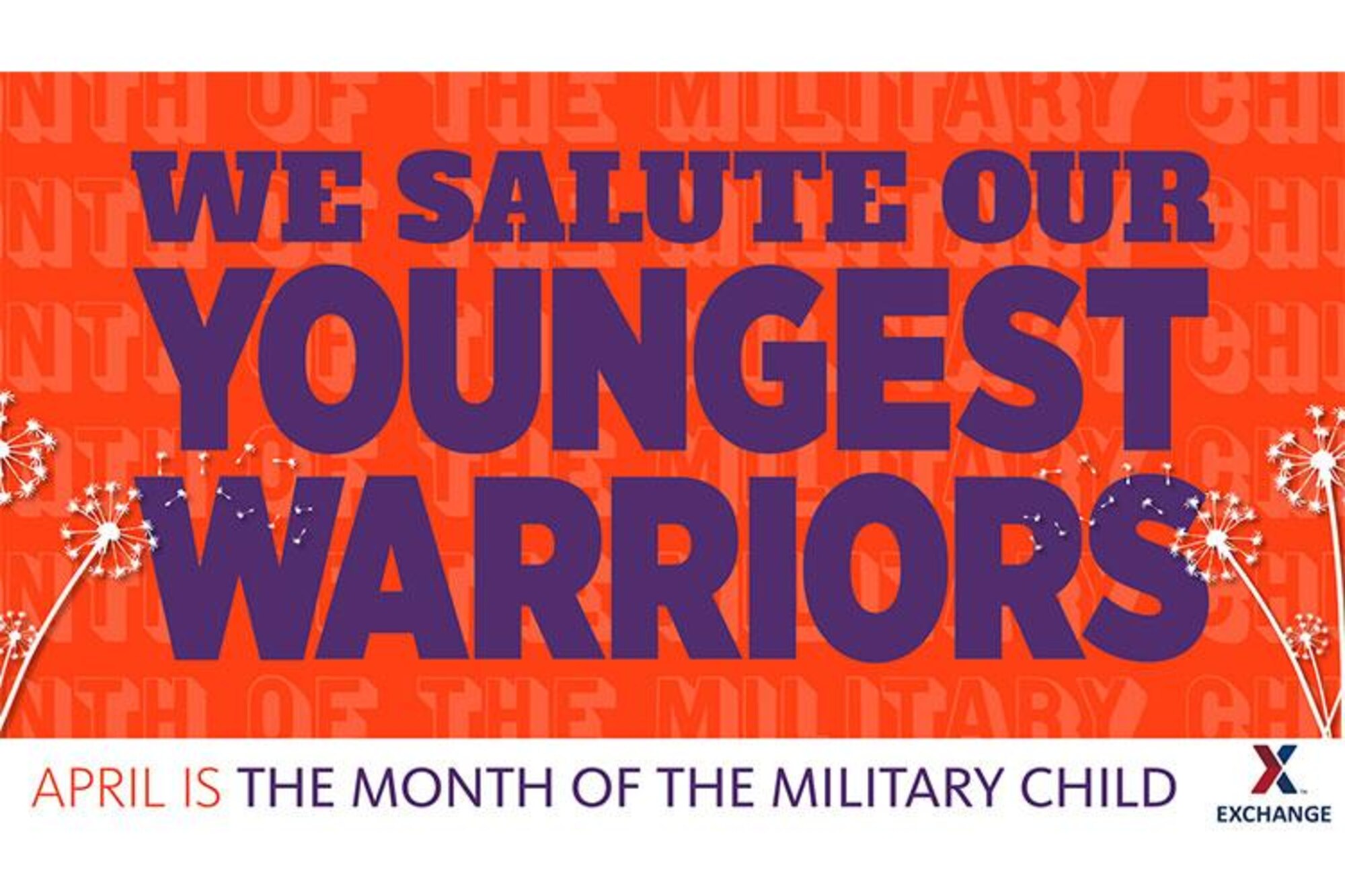 The Army & Air Force Exchange Service, the Department of Defense’s largest retailer, is saluting the spirit of America’s youngest heroes with virtual activities, events and prizes during Month of the Military Child. (Army & Air Force Exchange Service Public Affairs graphic)