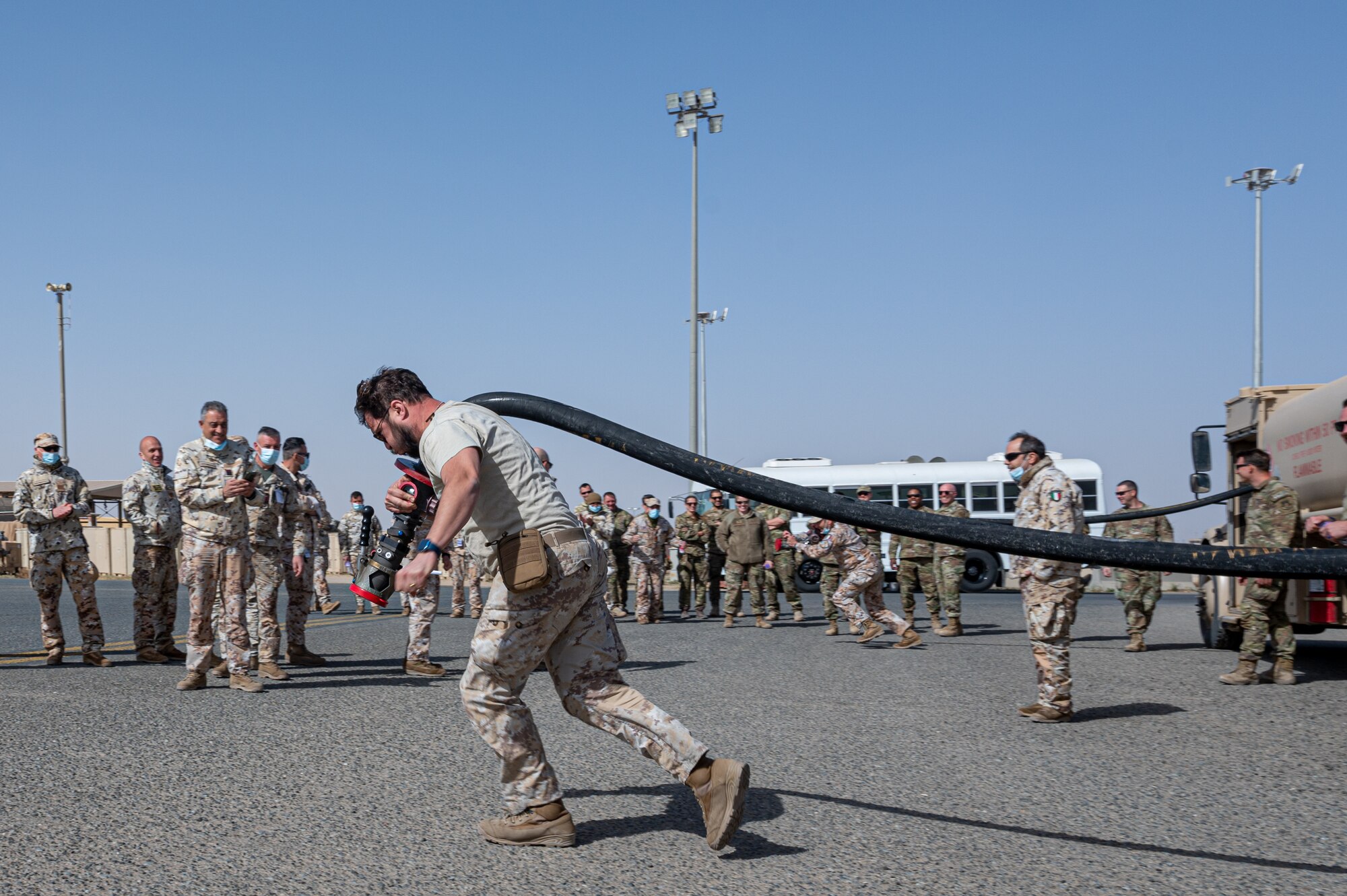 The 386th Expeditionary Logistics Readiness Squadron hosts a monthly immersion tour for partner nations to share their best practices and any other important information to better strengthen each other. These types of events build connections between seemingly independent groups and illuminate the ways coalition partners can strengthen each other.