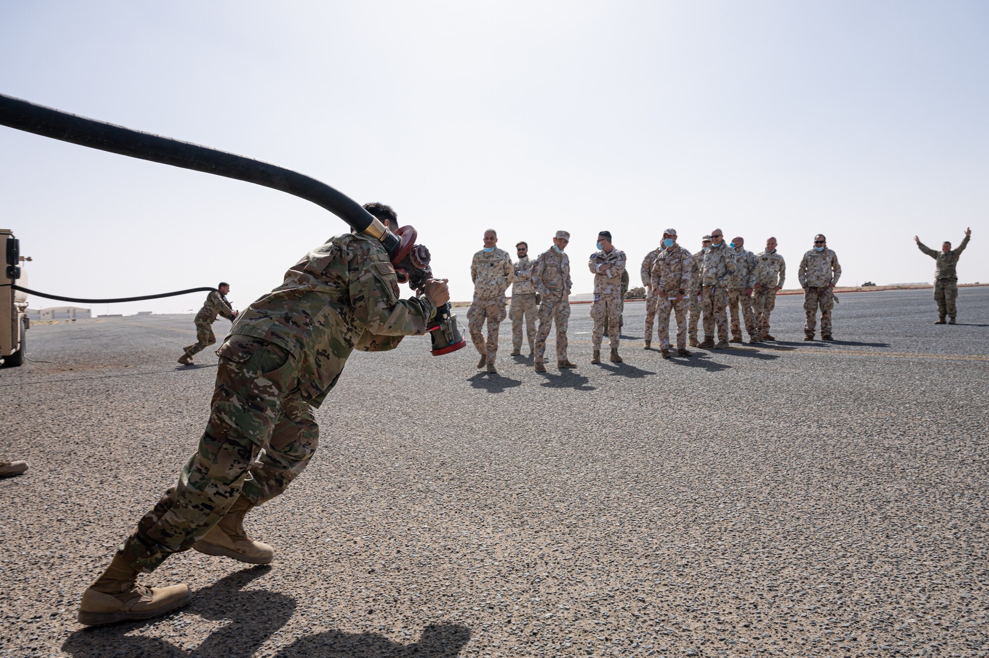 The 386th Expeditionary Logistics Readiness Squadron hosts a monthly immersion tour for partner nations to share their best practices and any other important information to better strengthen each other. These types of events build connections between seemingly independent groups and illuminate the ways coalition partners can strengthen each other.