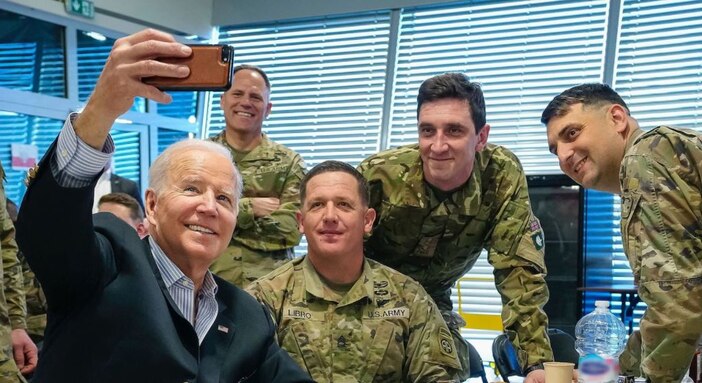 Biden Thanks U.S. Troops in Poland for Their Sacrifices, Service