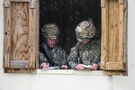 Virginia National Guard Soldiers participate in land navigation training March 12, 2022, at Fort A.P. Hill, Virginia. The training was part of a pre-Officer Candidate School drill weekend for Soldiers interested in attending OCS. (U.S. Army National Guard photo by Maj. Ben Melin)