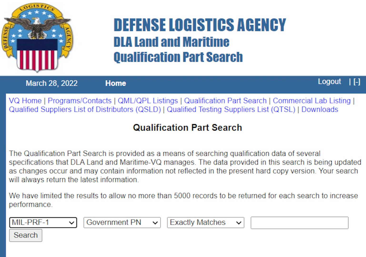 Screenshot of QPS Application