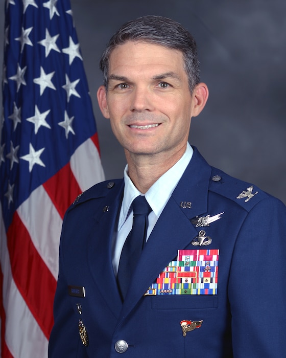 This is the official bio photo for Col. John Roberts, 557th Weather Wing vice commander.