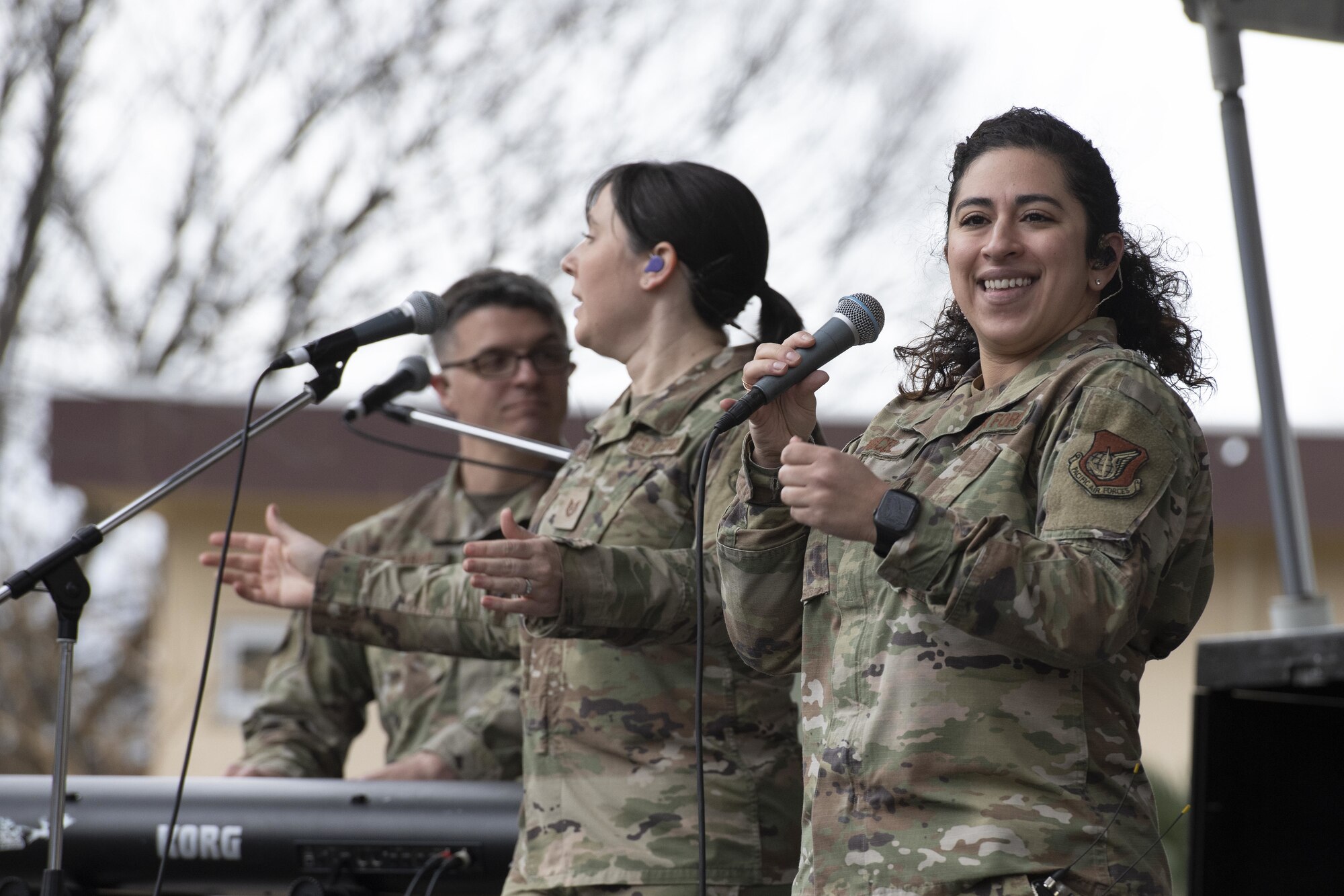U.S. Air Force Band of the Pacific-Asia perform for members of Yokota Air Base and Japanese community during the Sakura Spring Festival March 26, 2022, at Yokota Air Base, Japan.