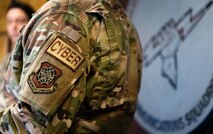 Base leader speaks with Airman