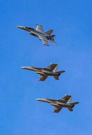 EA-18G Growlers based at Naval Air Station Whidbey Island. (U.S. Navy photo by Chief Mass Communication Specialist Paul Seeber/Released)