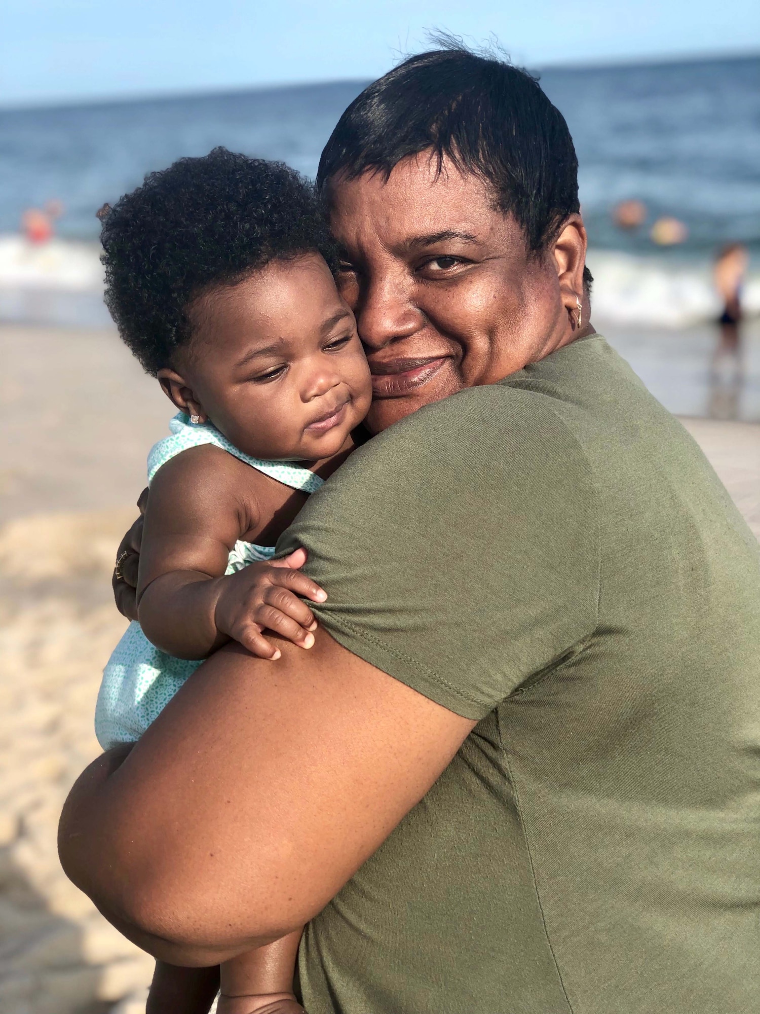 Senior Airman Roy Graham's mother and daughter pose for a photo. (courtesy photo)