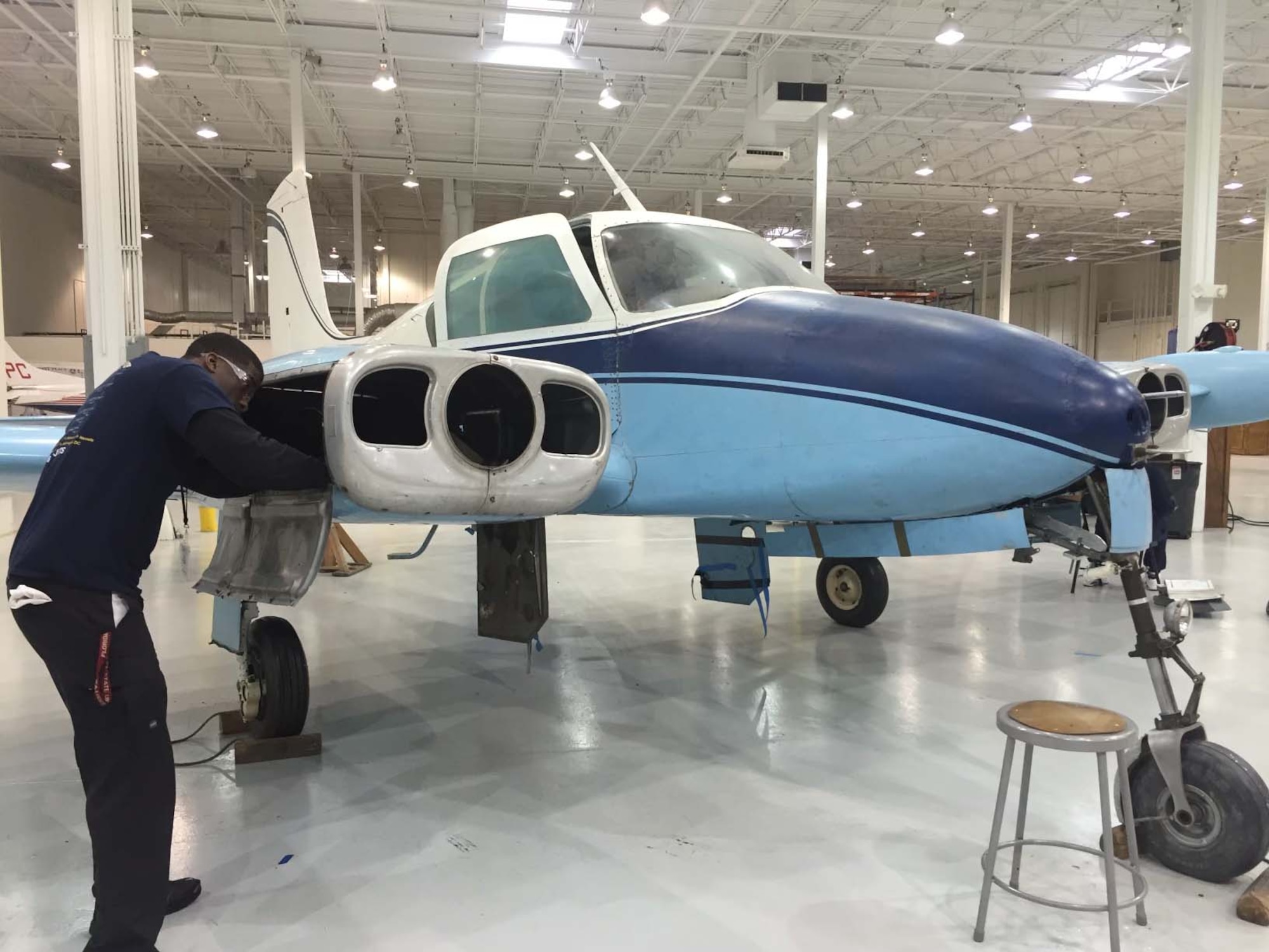 Senior Airman Roy Graham works on an aircraft. (courtesy photo)