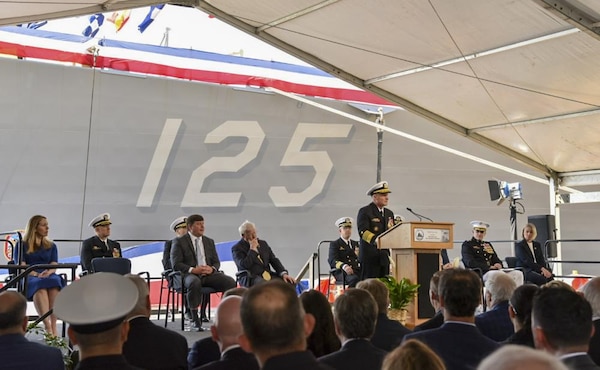 CNO Gilday Speaks at Christening Ceremony for the Future Jack H. Lucas (DDG 125)