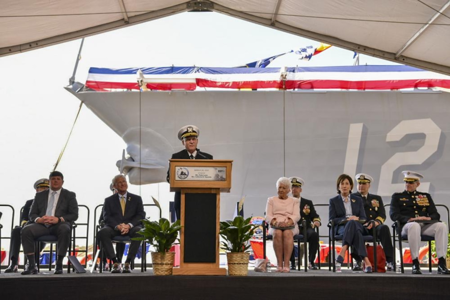 CNO Gilday Speaks at Christening Ceremony for the Future Jack H. Lucas (DDG 125)