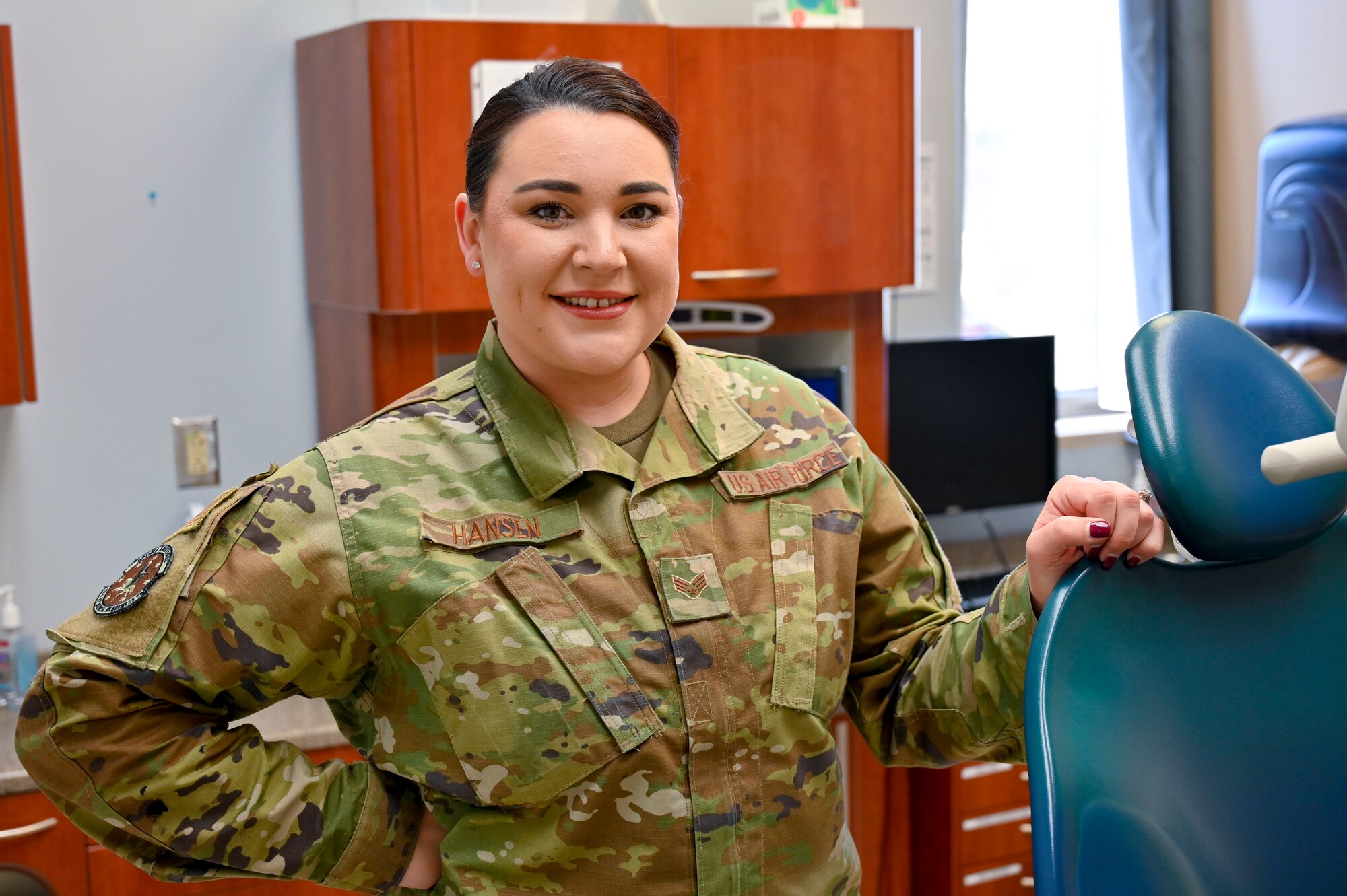 Senior Airman Megan Hansen, 19th Operational Medical Readiness Squadron dental technician, poses for a photo