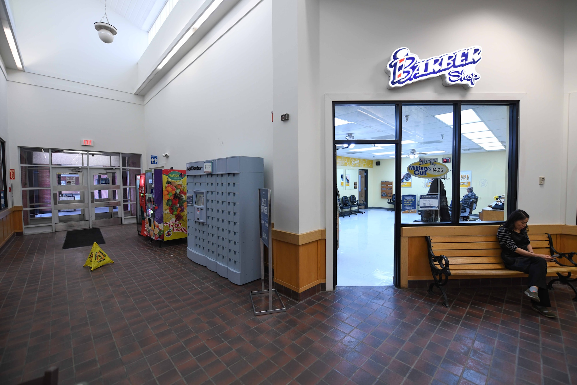 A medication dispencer is available at the base exchange on F. E. Warren Air Force Base, Wyoming, March 29, 2022. This allows for patients to retrieve medication beyond pharmacy hours. (U.S. Air Force photo by Airman 1st Class Charles Munoz)