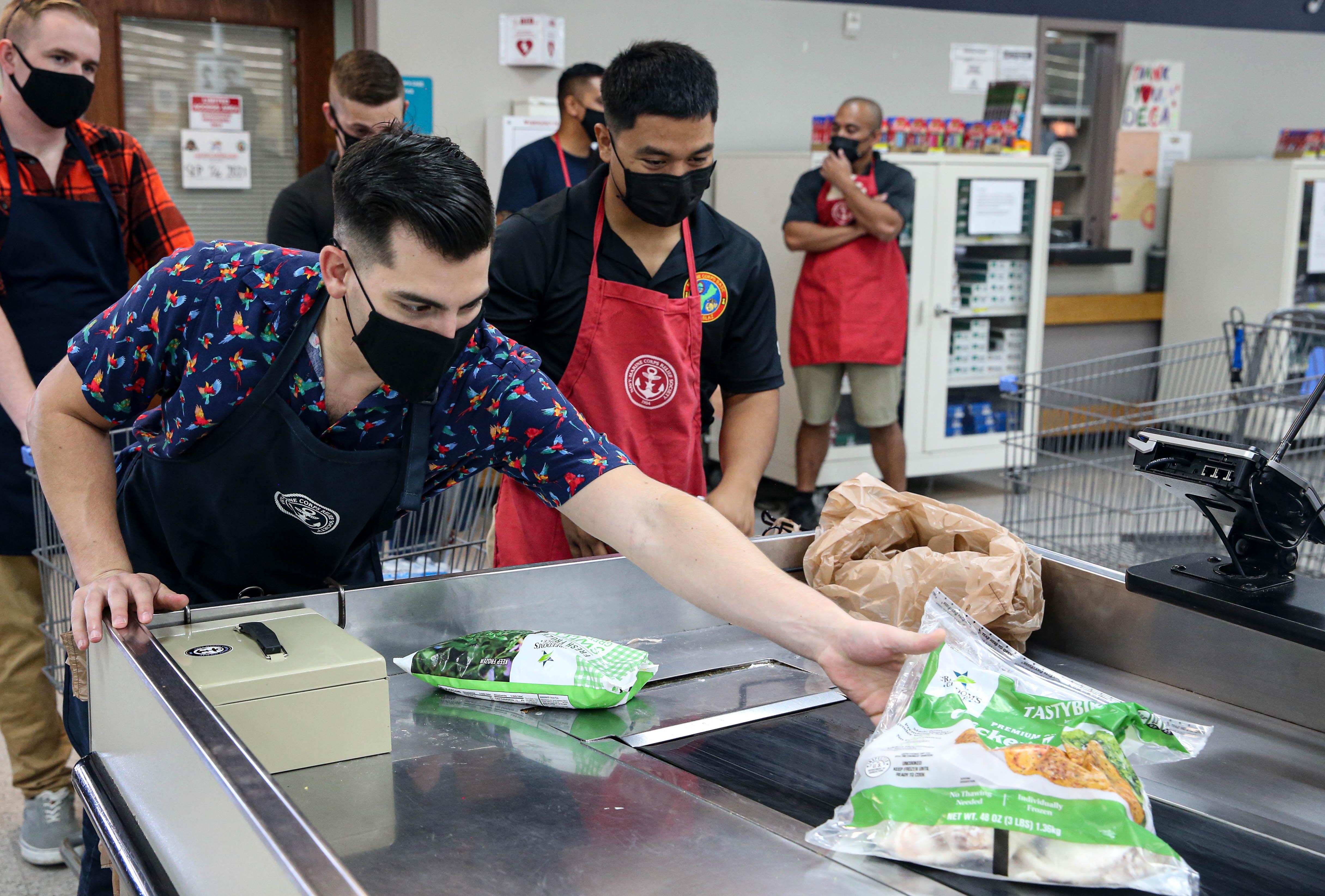 Photos of Marines volunteers