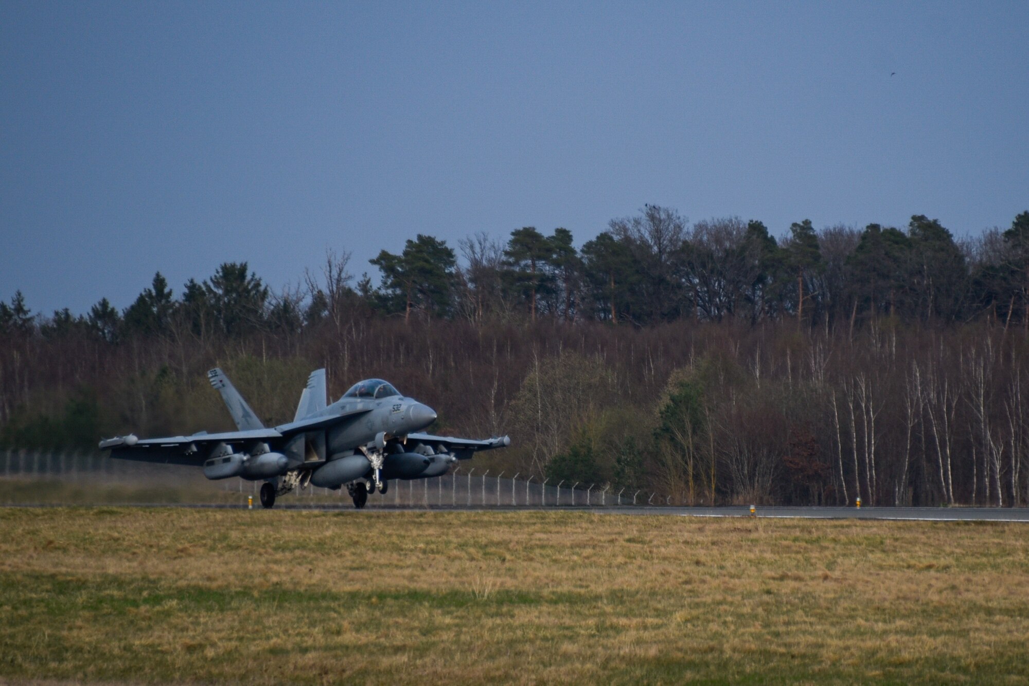 aircraft lands