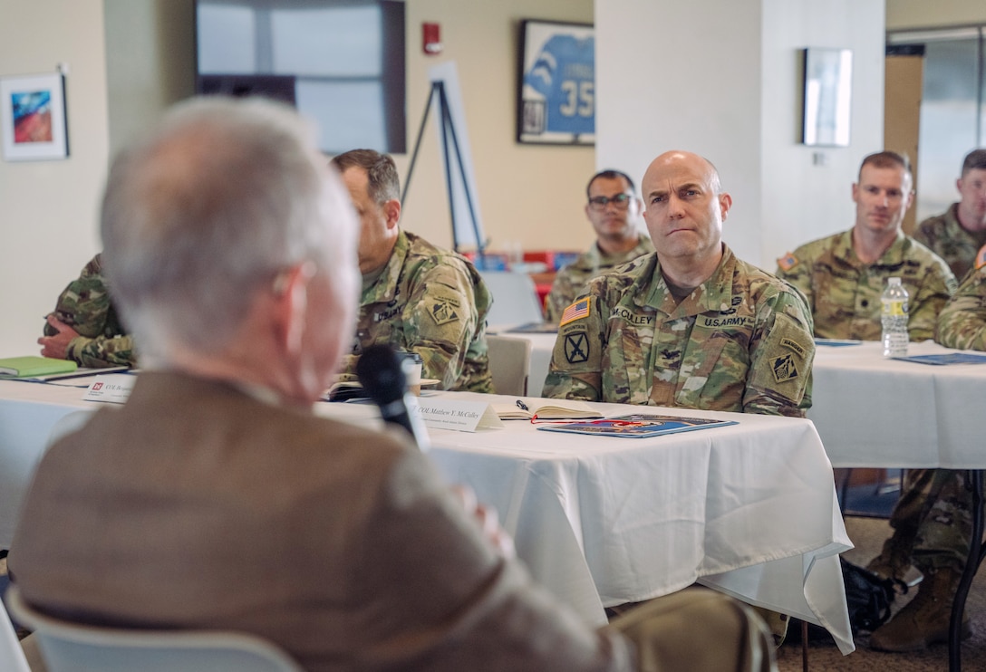 U.S. Marine Corps Maj. Gen. (retired) James Livingston, a Medal Of Honor recipient, was a keynote speaker during the U.S. Army Corps Of Engineers South Atlantic Division's recent military Leadership Development Program.  Charleston District hosted the event.