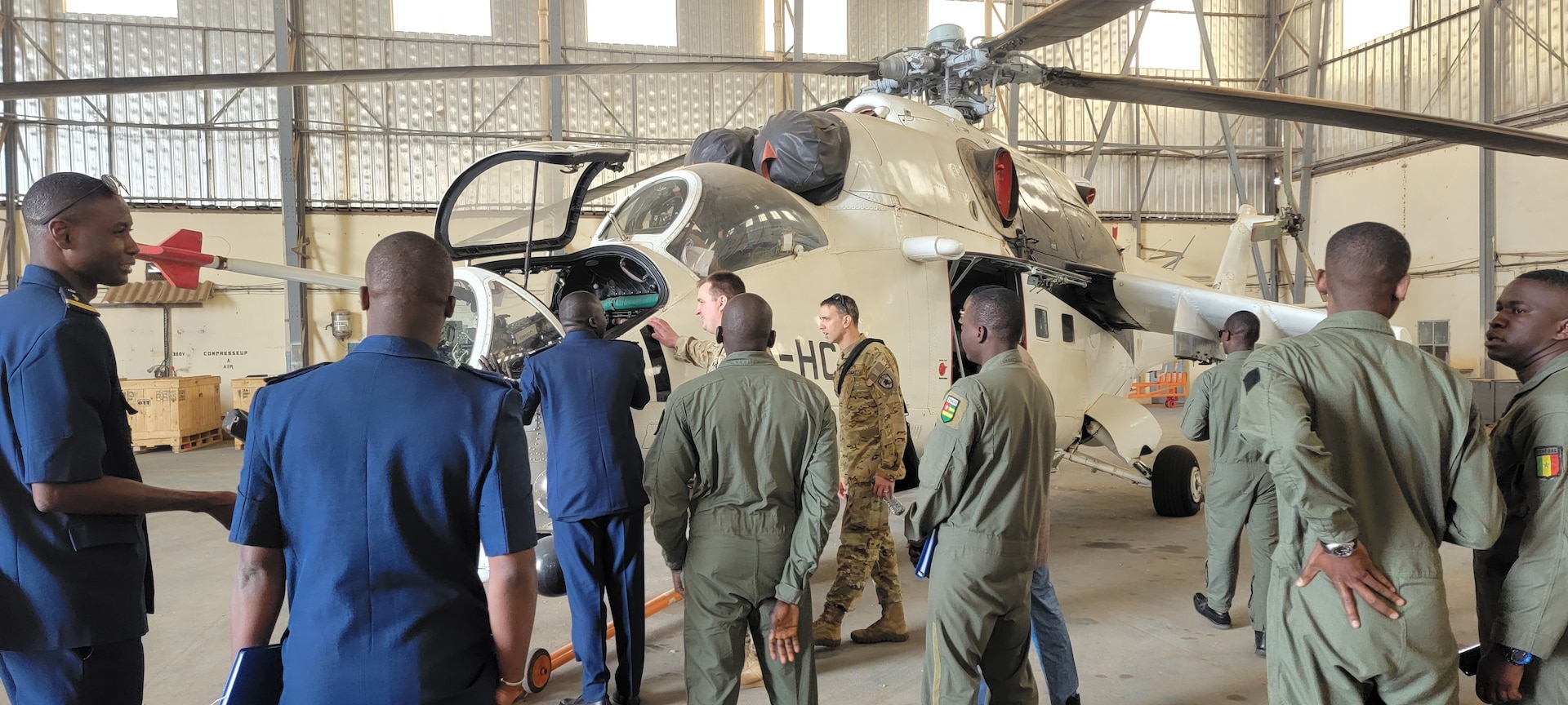 Vermont Army National Guard rotary-wing pilots with 86th Troop Command conducted an aviation exchange with Senegalese air force pilots, March 13-19, 2022. The exchange was part of the State Partnership Program and the pilots' discussed topics of aviation safety in addition to visiting Senegalese air force facilities. (courtesy photo)