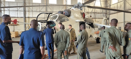 Vermont Army National Guard rotary-wing pilots with 86th Troop Command conducted an aviation exchange with Senegalese air force pilots, March 13-19, 2022. The exchange was part of the State Partnership Program and the pilots' discussed topics of aviation safety in addition to visiting Senegalese air force facilities. (courtesy photo)
