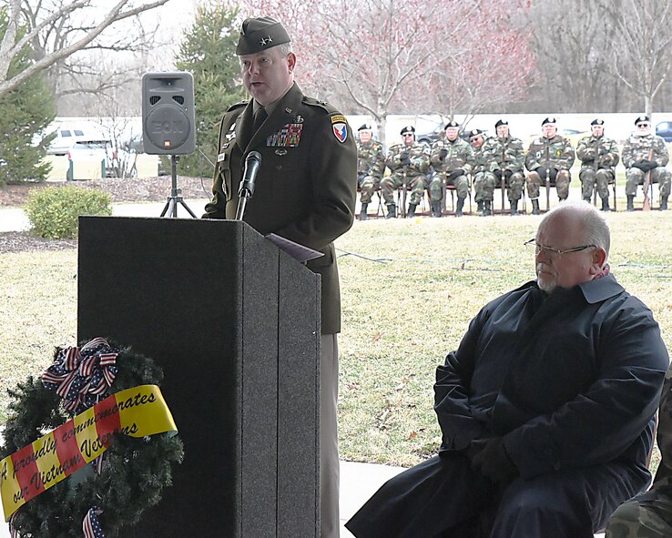 ROCK ISLAND ARSENAL, Ill. -- The Rock Island National Cemetery hosted the Vietnam War – 50th Anniversary Commemorative Ceremony March 29 in a morning ceremony marked by cold and wind.