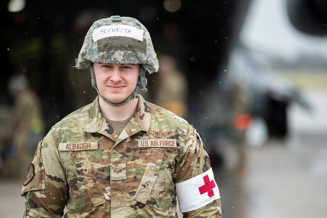 Airman poses for portrait