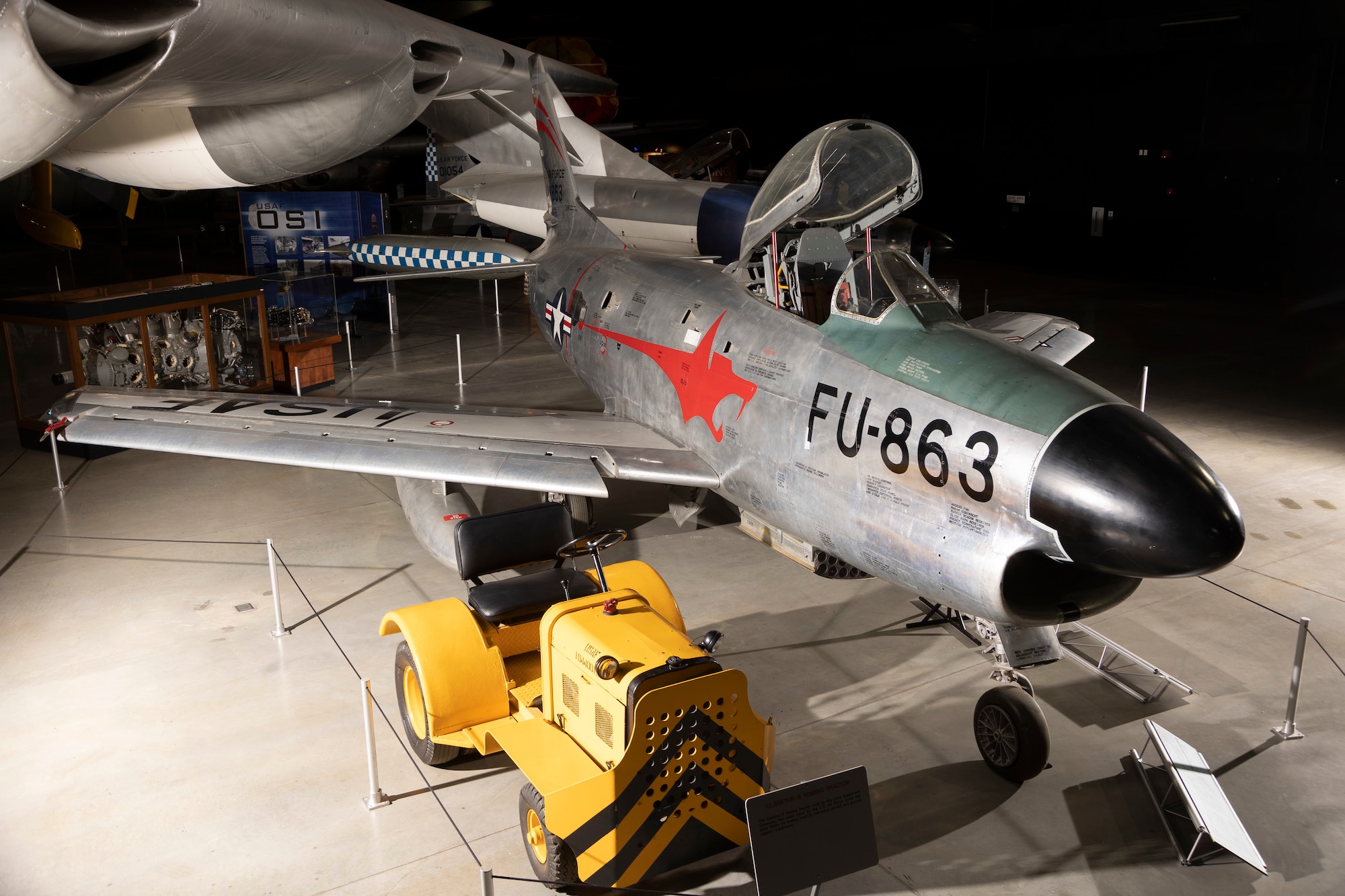 Exterior views of the North American F-86D Sabre.