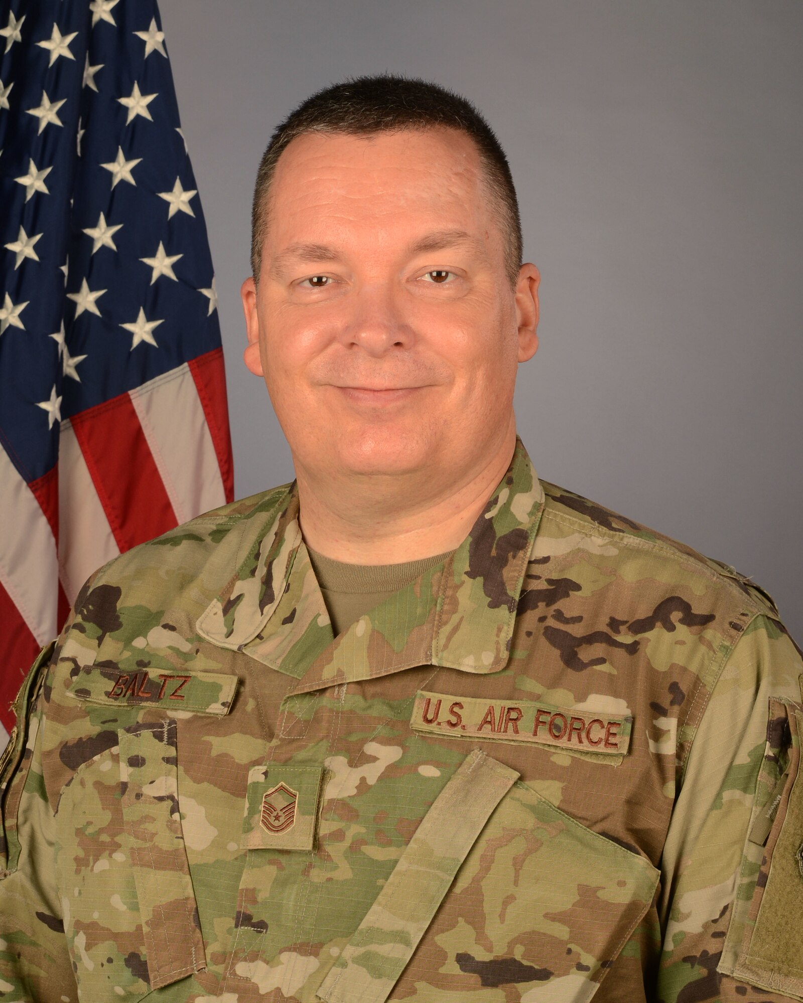 U.S. Air Force Master Sgt. John Baltz, 169th Fighter Wing chaplains assistant, August 15, 2021 at McEntire Joint National Guard Base, South Carolina. (U.S. Air National Guard photo by Senior Master Sgt. Edward Snyder, 169th Fighter Wing Public Affairs)