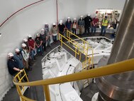 Army Fellows getting a closer look inside Lower Granite Dam Turbine Pit.