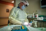 220331-N-MY642-1002

PORTSMOUTH, Va. (Mar. 29, 2022) Hospital Corpsman 2nd Class Paul Kretzschmar, a dental technician at Naval Medical Center Portsmouth (NMCP), performs a routine cleaning for a patient. NMCP's Dental Department was recently recognized for their 20-year streak of ensuring that deploying ships are above 95% operational dental readiness before they leave the pier. (U.S. Navy photo by Mass Communication Specialist 2nd Class Donald R. White Jr.)