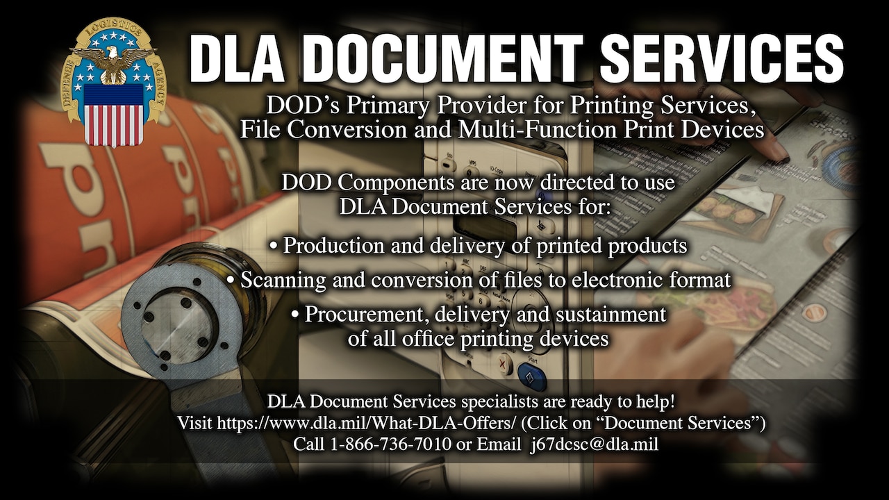 Designated DOD's Printing Services > U.S. Department of Defense Story
