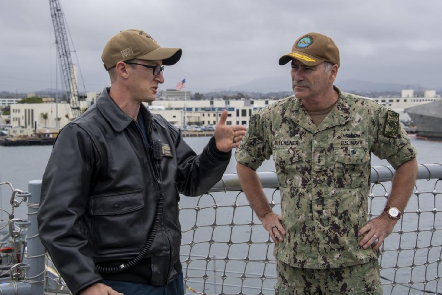 Vice Adm. Kitchener Visits USS Princeton