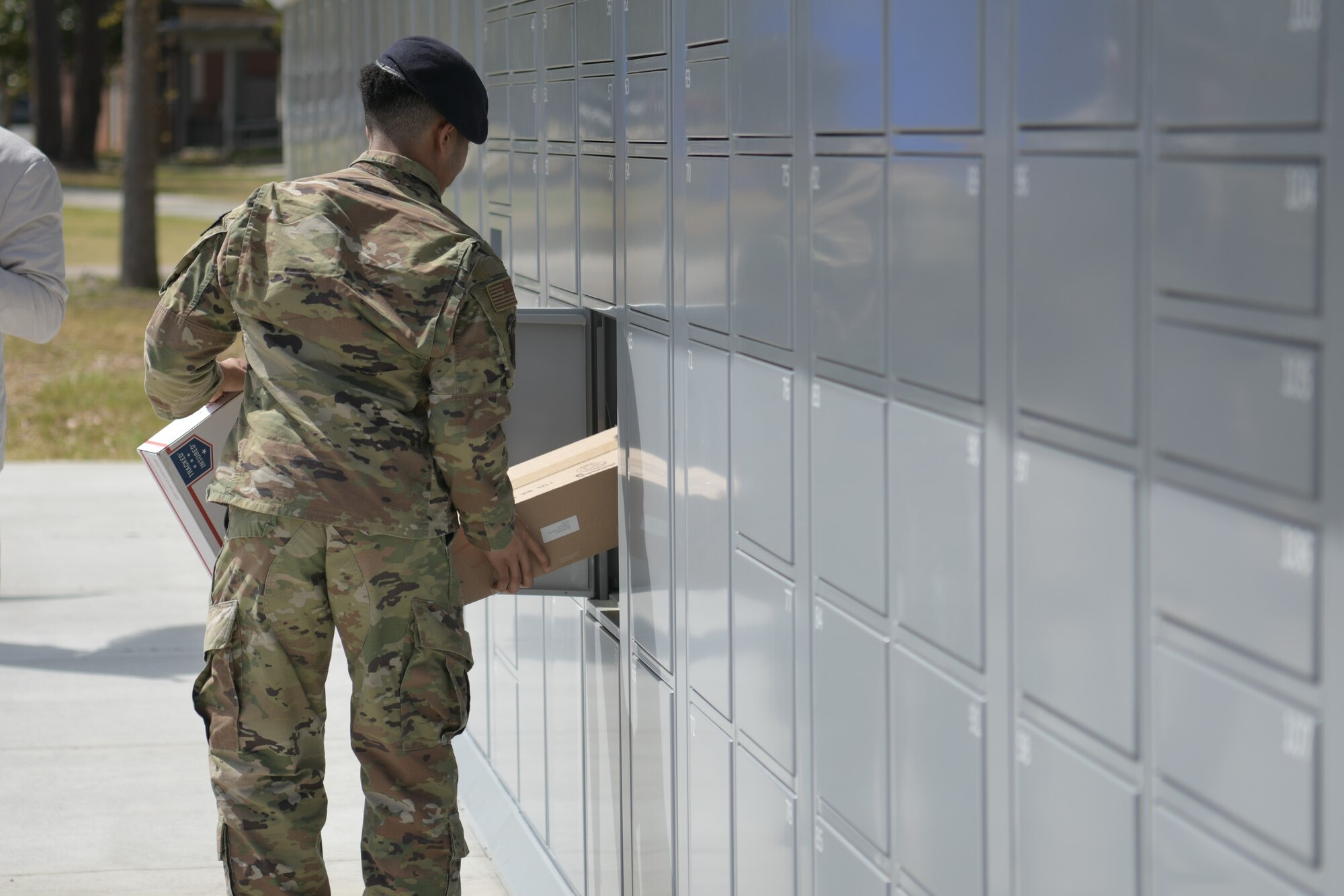 Airmen with packages