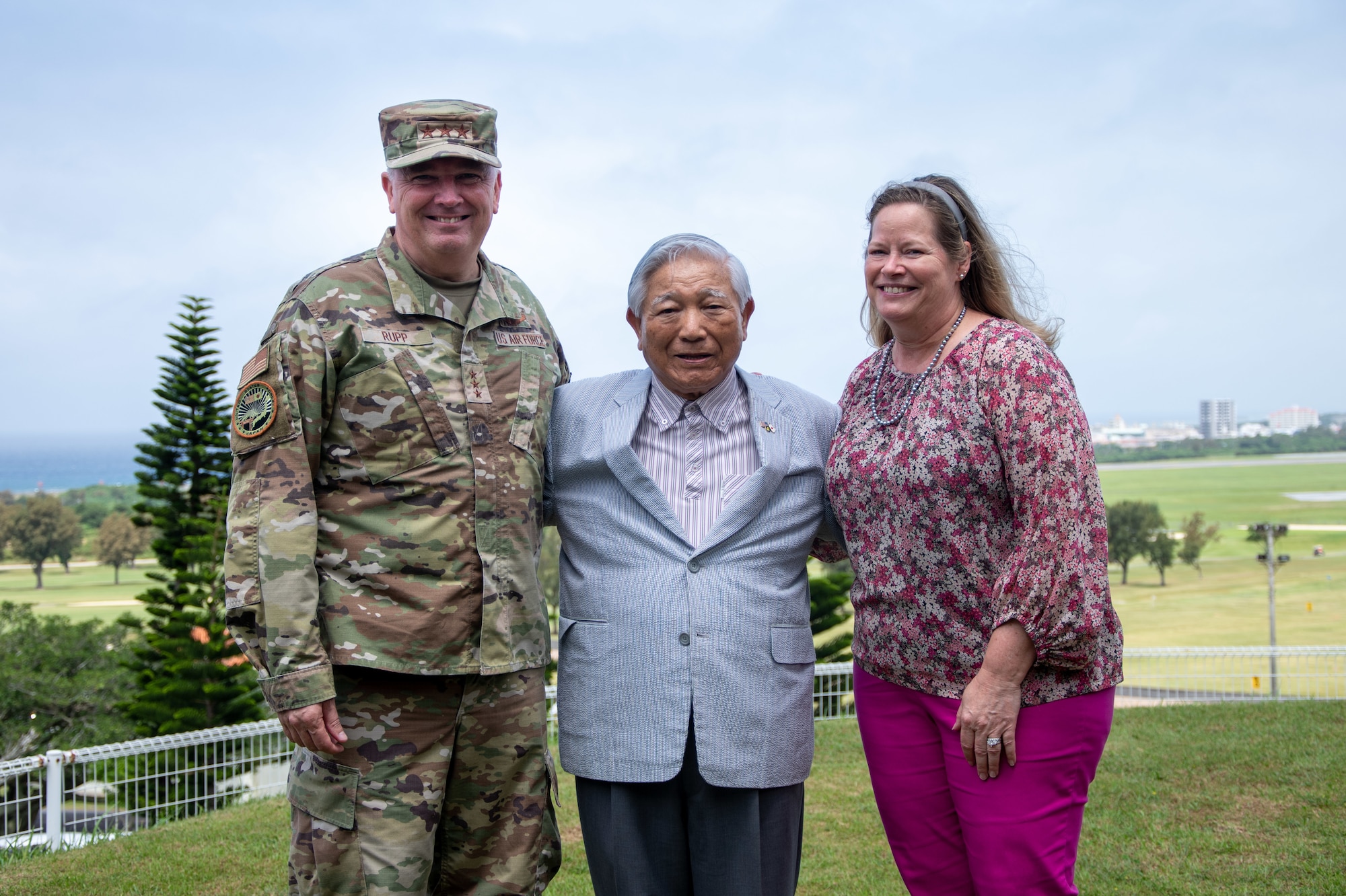 People pose for a picture