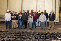 Norfolk Naval Shipyard's (NNSY) Forgers (Shop 11F), Painters (Shop 71), and Riggers (Shop 72) work together to inspect and overhaul all anchor chain operations for the shipyard and the Navy.