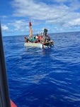 A good Samaritan notified Sector Key West watchstanders of a migrant vessel at approximately 9:00 a.m., about 17 miles south of Marathon, April 18, 2022. The people were repatriated to Cuba April 27, 2022. (U.S. Coast Guard photo)