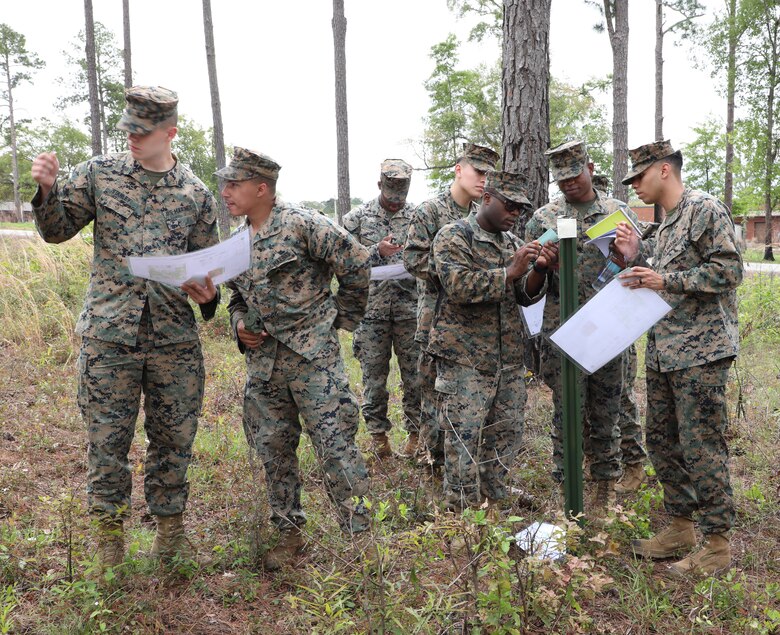 Corporal's attending the Marine Corps Logistics Command command-sposored Corporal's Course participate in training events while at Marine Corps Logistics Base Albany, Ga.