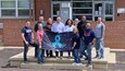 Members of the 111th Attack Wing observe Denim Day, a part of Sexual Assault Awareness and Prevention Month, by trading their traditional duty uniform for jeans while working on Biddle Air National Guard Base in Horsham, Pennsylvania, April 27, 2022.