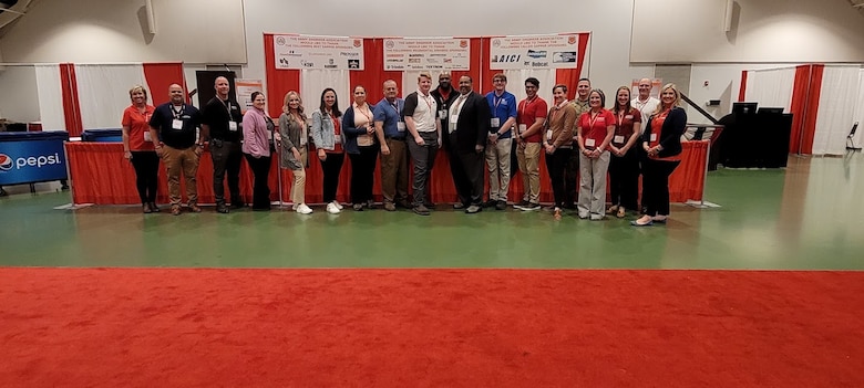 Representatives  from the U.S. Army Engineer Research and Development Center attended the exhibit portion of the Army Engineer Association Regiment week in Fort Leonard Wood, Missouri, April 24-28, 2022. (U.S. Army Corps of Engineers photo by Annette Kirklin)