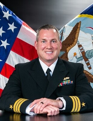 Official studio portrait of Commander Daniel E. Rogers, Executive Officer, USS San Antonio (LPD 17)