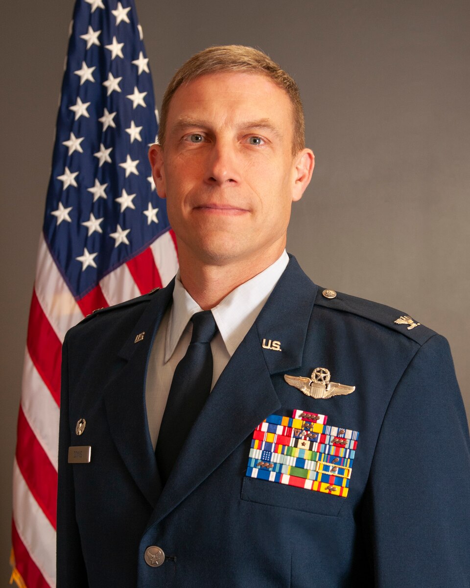 Col. George H.H. Downs, 125th Fighter Wing commander, pictured for his official portrait. (U.S. Air National Guard photo by Airman 1st Class Jesse Hanson)