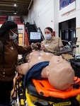 220428-N-MY642-1014

Portsmouth, VA (April 28, 2022) Sailors assigned to Naval Medical Center Portsmouth (NMCP) volunteer at Manor High School demonstrating several medical procedures including intravenous therapy, sutures, CPR and ultrasounds.  NMCP takes part in a partnership with various schools in the area to further promote the practical education of their students. (U.S. Navy photo by Mass Communication Specialist 2nd Class Donald R. White Jr.)