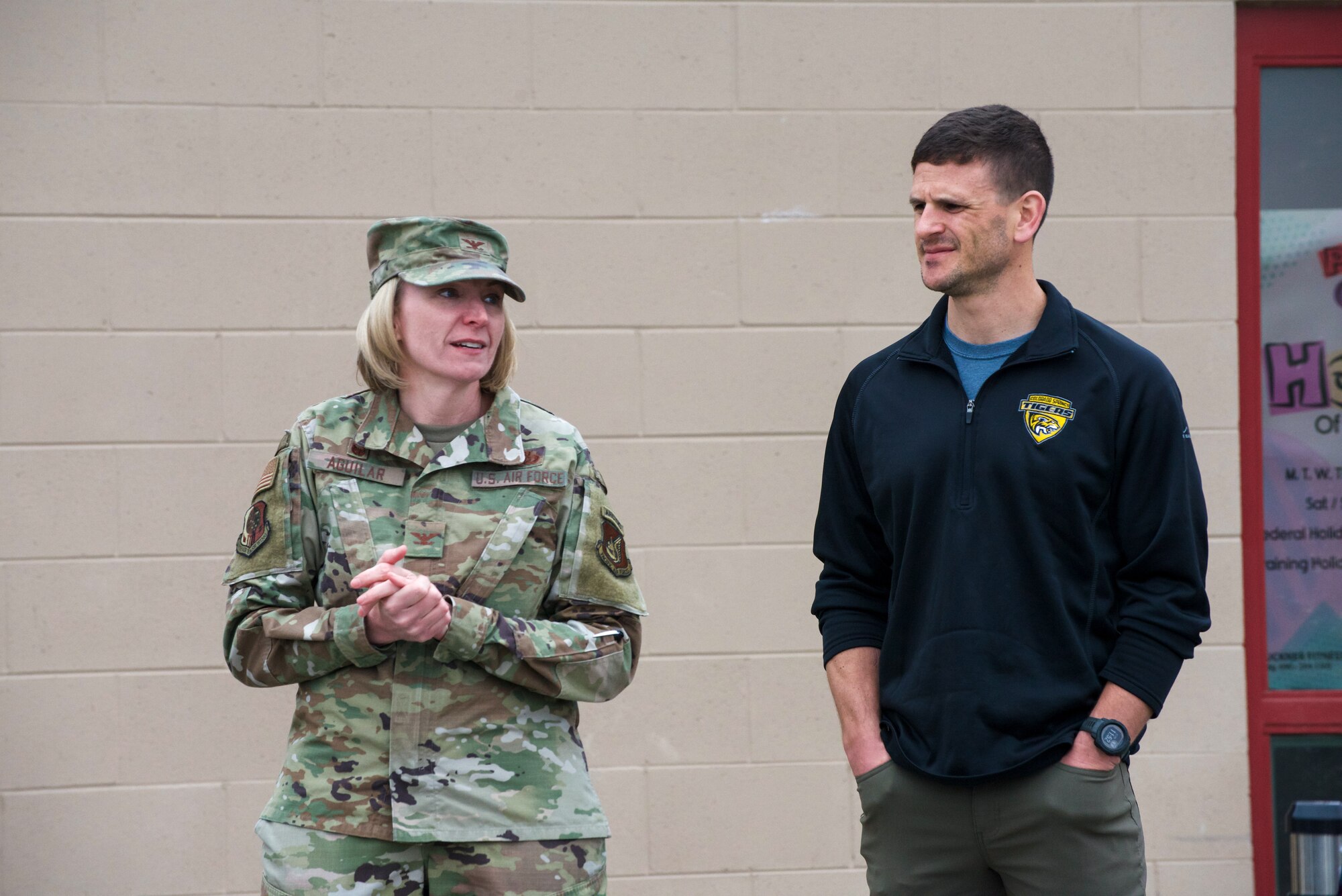 Photo of Col. Aguilar speaking at ribbon cutting