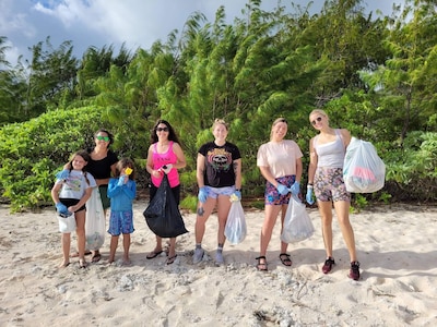 Team Andersen Spouses’ Club members pose for a photo at Andersen Air Force Base, Guam, March 22, 2022. TASC is a nonprofit organization that coordinates scholarships, community outreach on and off base, as well as monthly socials and special-interest groups members can take part in. (Courtesy photo)