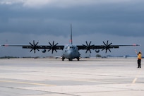 U.S. Air National Guard units from the 152nd Airlift Wing, Nevada Air National Guard, 153rd Airlift Wing, Wyoming Air National Guard, 146th Airlift Wing, California Air National Guard and the 302nd Airlift Wing, Air Force Reserves, Colorado Springs, equipped with Modular Airborne Firefighting Systems conduct annual training operations at Gowen Field, Idaho