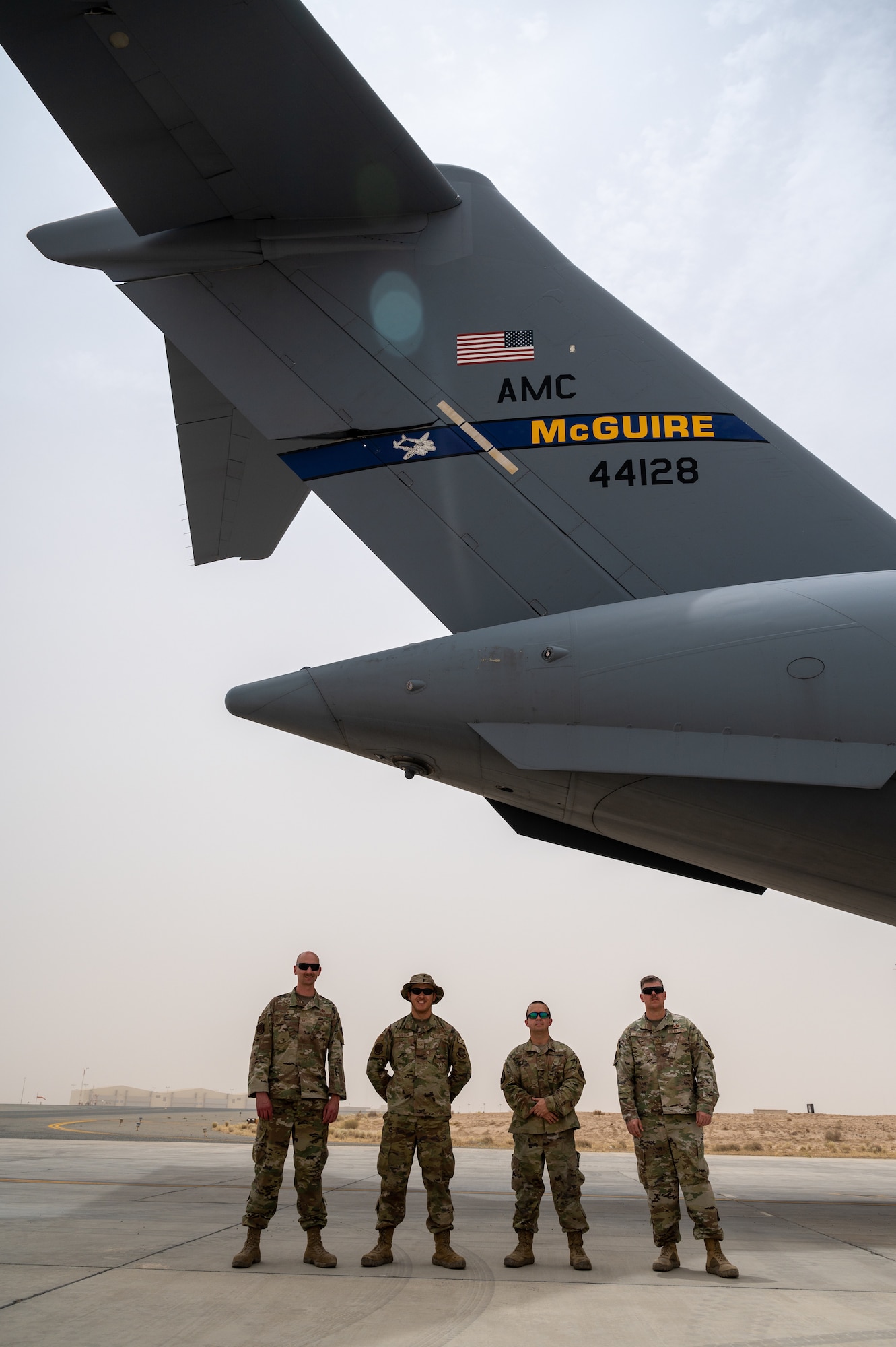 Since 2011, the Jokers assigned to the 5th 5th Expeditionary Air Mobility Squadron work with the host installation and Louis Berger Aircraft Services contract partners to provide en route C-17 Globemaster III aircraft maintenance at Ali Al Salem Air Base and aerial port operations, command and control and C-5 Galaxy and C-17 aircraft maintenance at Abdullah al Mubarak Air Base, also known as Cargo City.